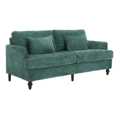 Mid Century Modern Chenille Fabric Loveseat Sofa, 2 Seat Upholstered Couch Home Essentials