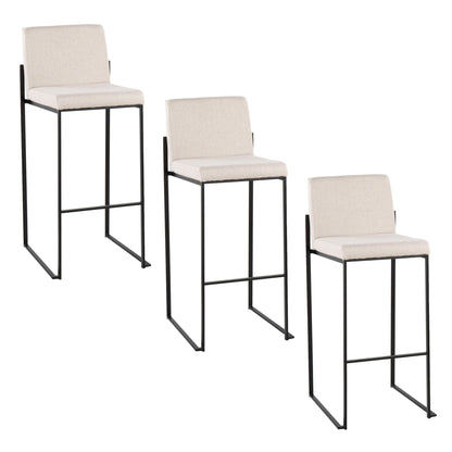 Fuji - Contemporary High Back Barstool Elegant Design Lumi Source
