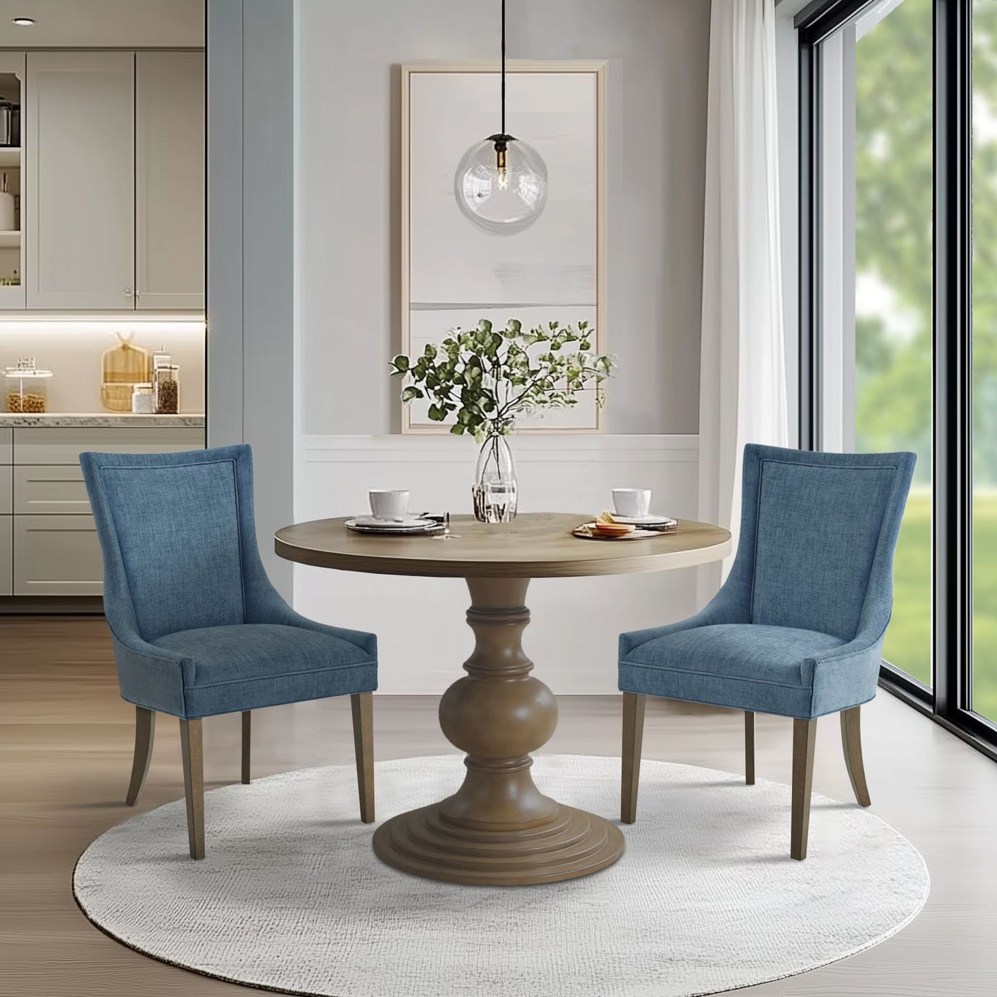 Ultra - Dining Side Chair (Set of 2) - Blue Madison Park Signature