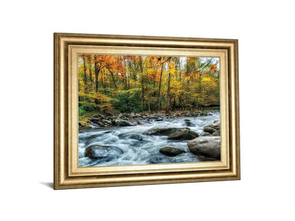 Painted Autumn By D. Burt - Framed Print Wall Art - Green