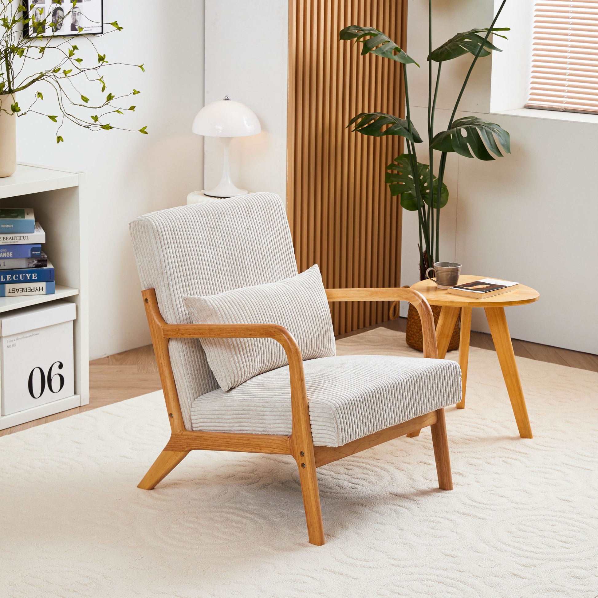 Accent Arm Chair With Pillow Upholstered Home Essentials