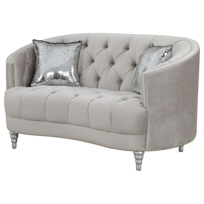 Colby - Loveseat With Tufted Design - Gray Furniture Max
