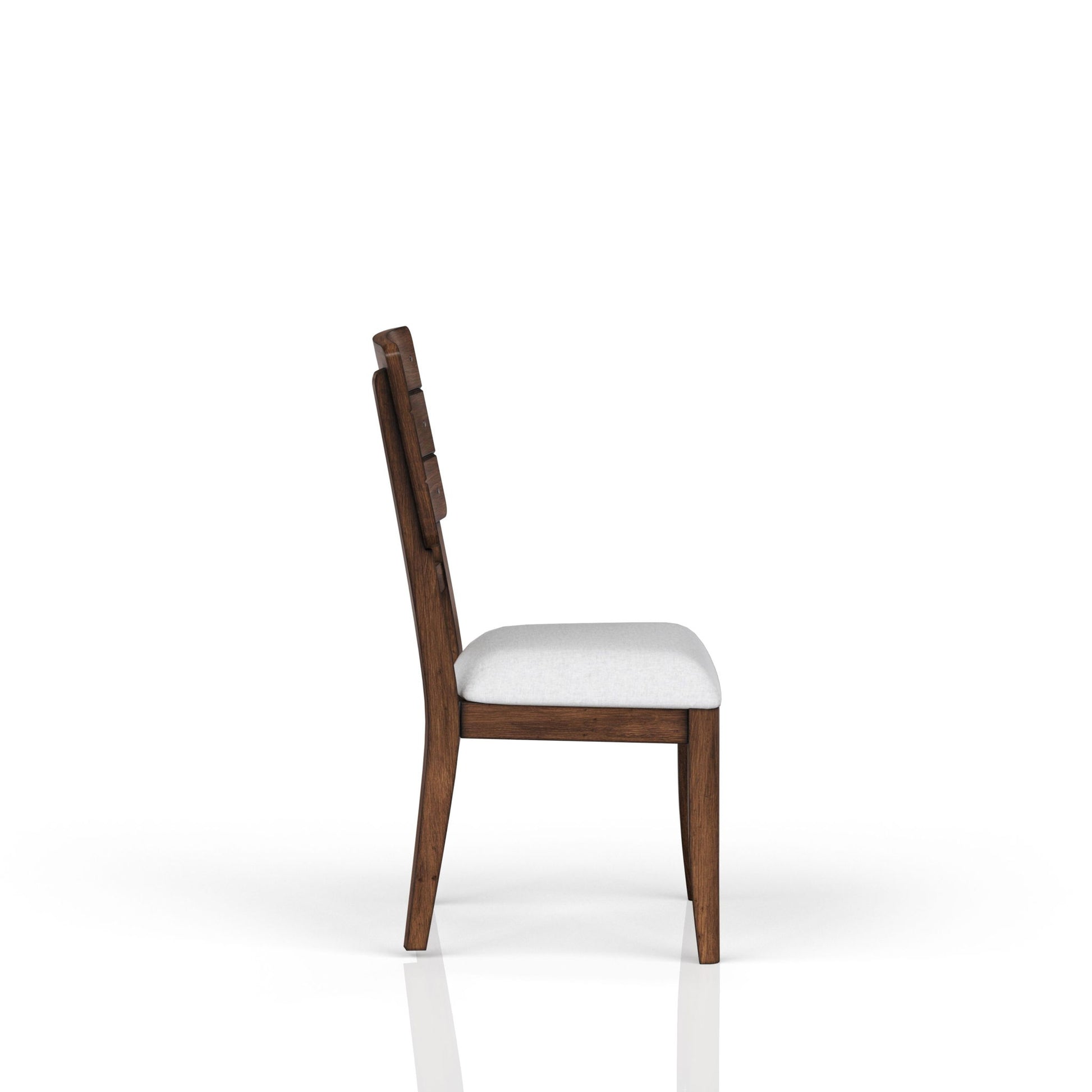 Casual Side Dining Chair Contrasting Upholstered Seat (Set of 2) - Brown Bernards Furniture