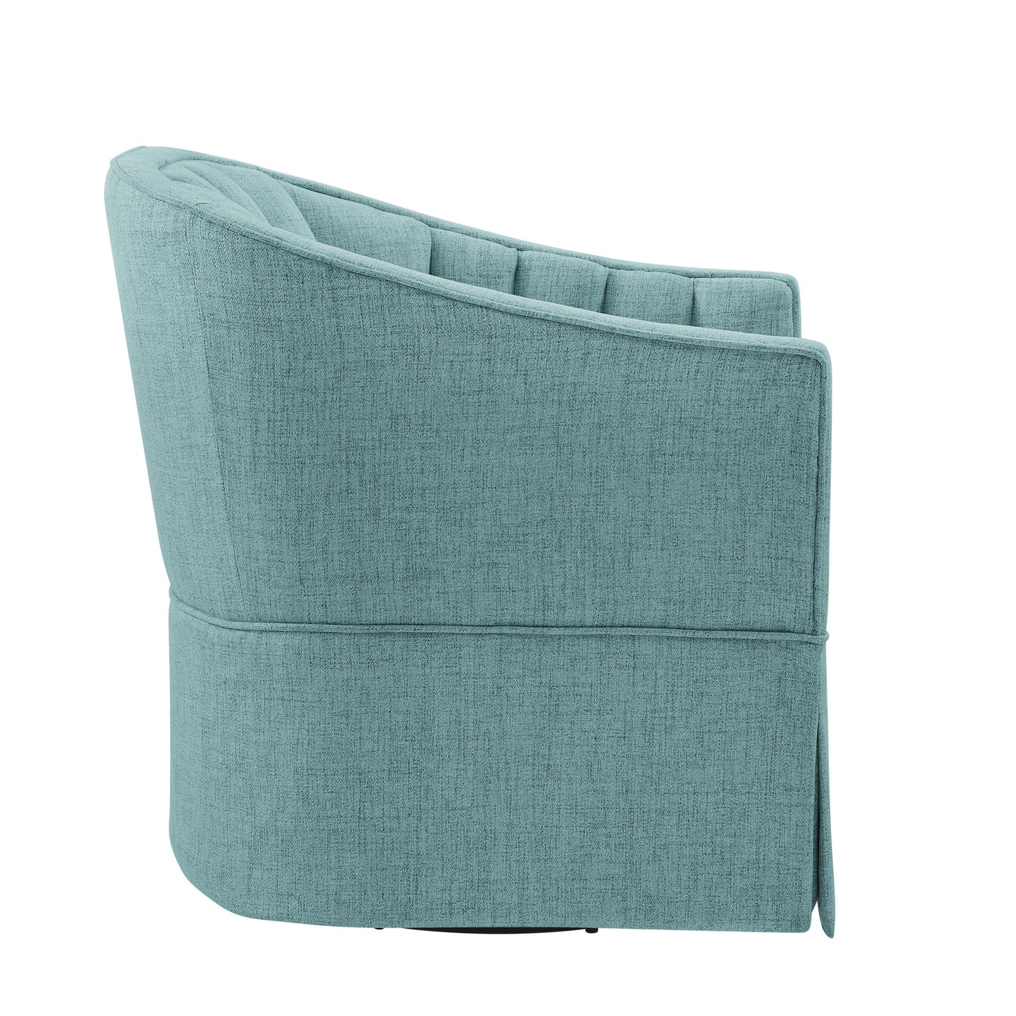 Solitude - Skirted Swivel Accent Chair With Hemp Like Ridgecrest Home