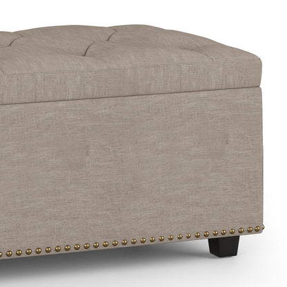 Hamilton - Upholstered Lift Top Rectangular Storage Ottoman Simpli-Home