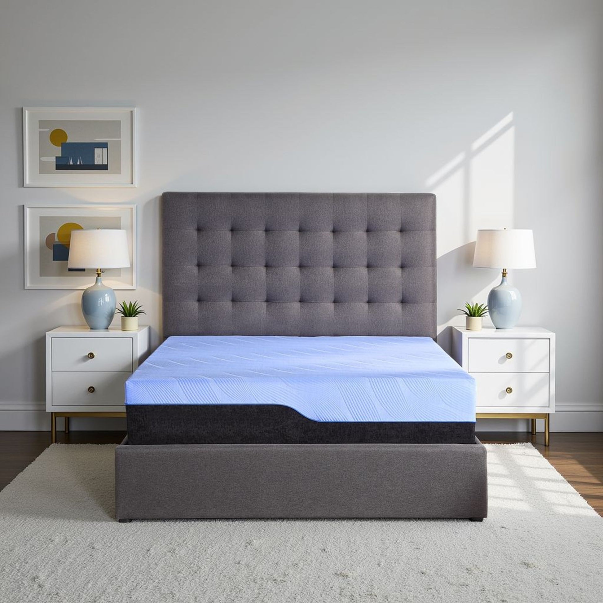 Refresh - 12" Hybrid Cooling Fast Responding Latex Foam And Coil Mattress Remedy Sleep