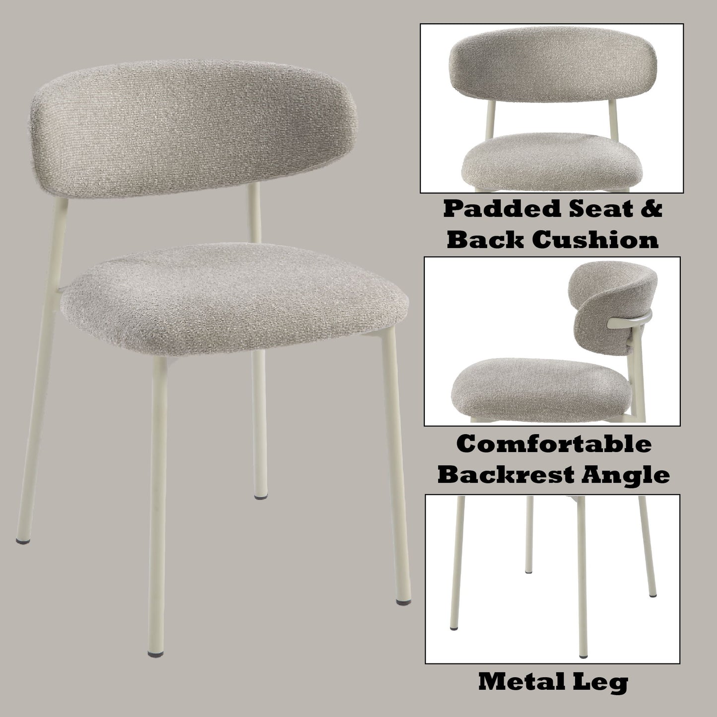Ingram - Side Chair (Set of 2) - Light Gray Acme