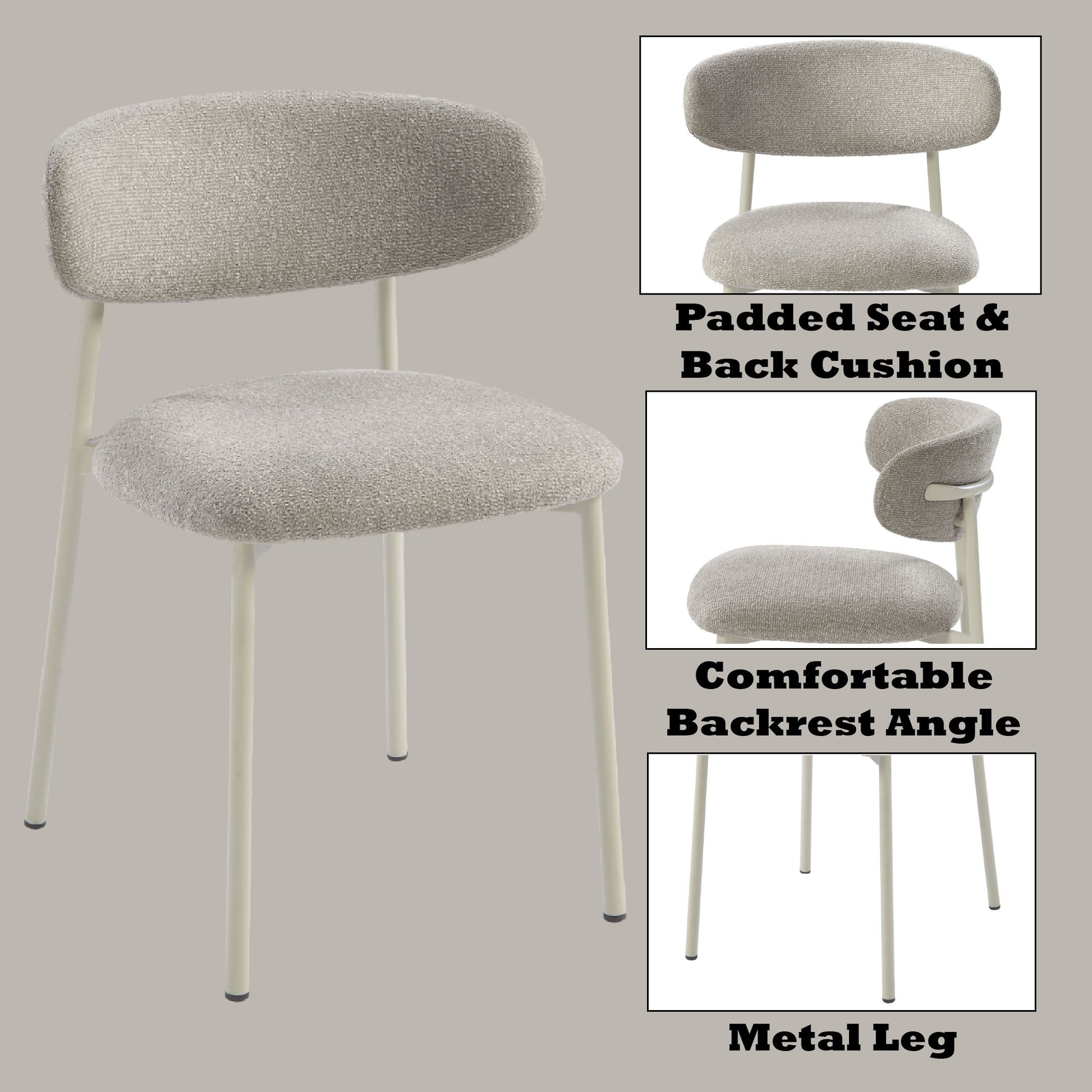 Ingram - Side Chair (Set of 2) - Light Gray Acme