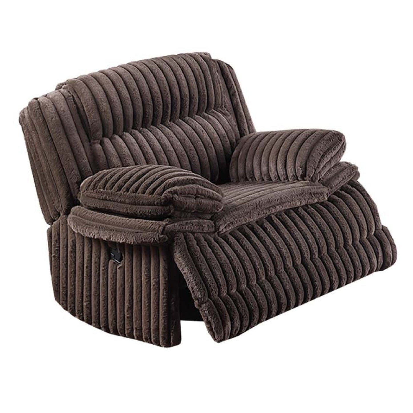 Contemporary Manual Motion Glider Recliner Chair With Padded Armrests And Smooth Rocking Function Home Essentials
