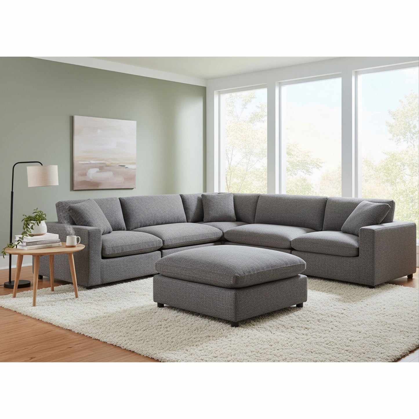 Cassandra - Sofa With Ottoman Home Essentials