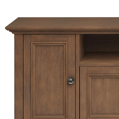 Amherst - Wide TV Media Stand - Rustic Natural Aged Brown Simpli-Home