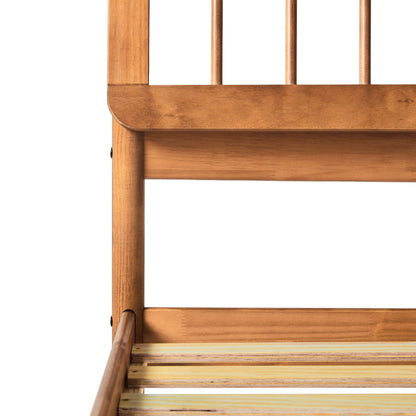 Mid-Century Modern Solid Wood Spindle Bed Walker Edison