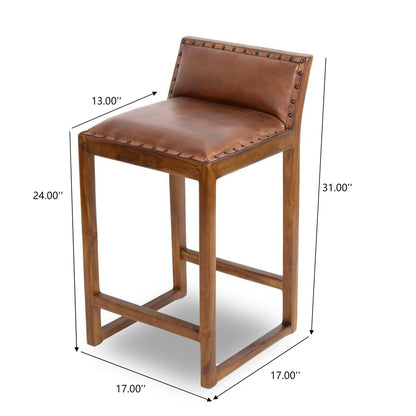 Gavin - Counter Stool - Brown / Rustic Ashcroft Furniture