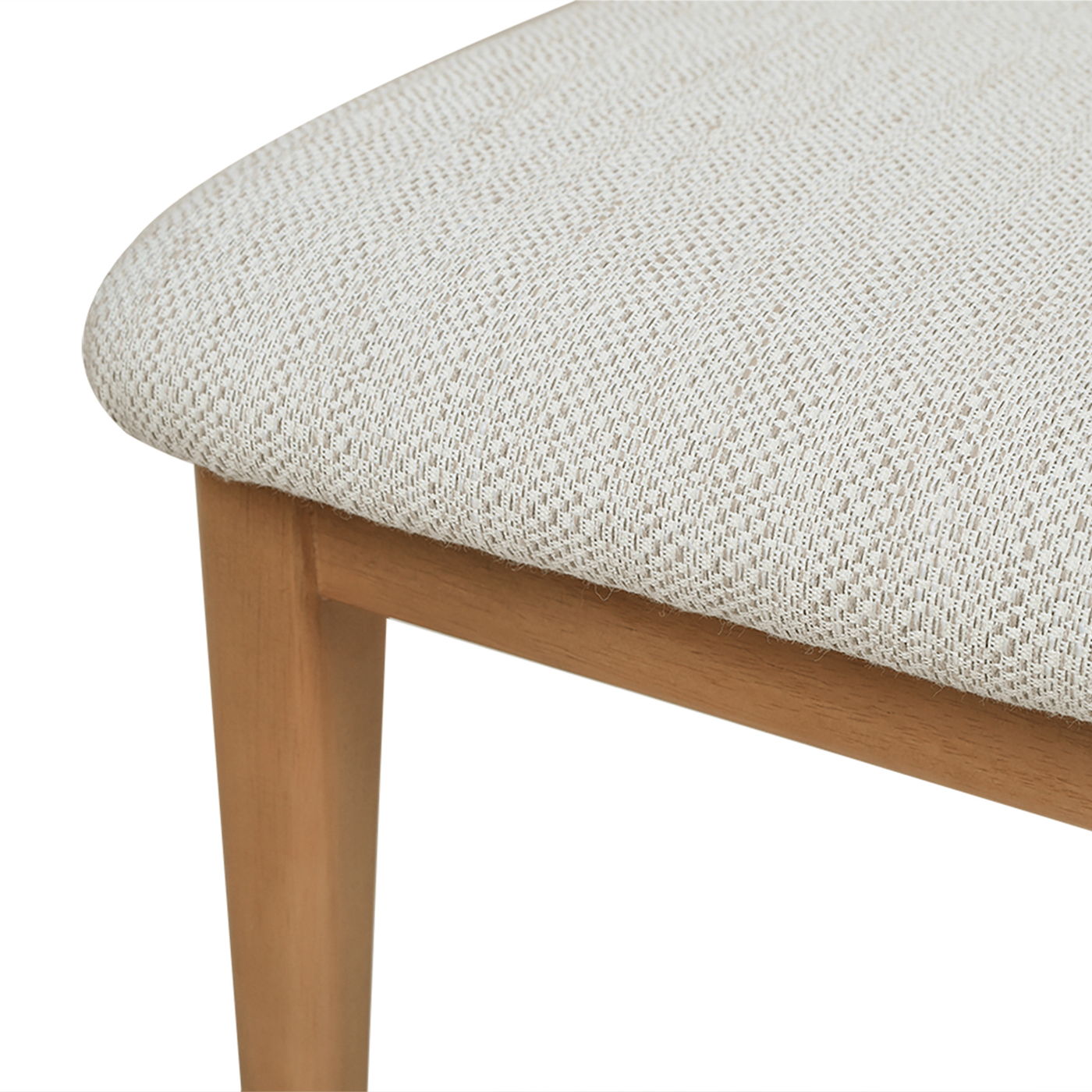 Scandi - Upholstered Dining Chair, Stain Resistant High (Set of 2) - Natural Light Brown / White Pepper Jennifer Taylor Home