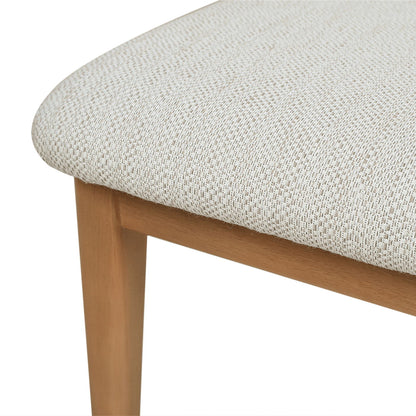 Scandi - Upholstered Dining Chair, Stain Resistant High (Set of 2) - Natural Light Brown / White Pepper Jennifer Taylor Home