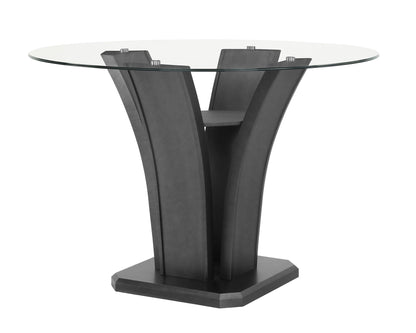 Camelia - Counter Height Table - Glass - Gray Crown Mark