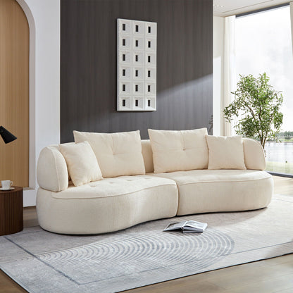 Modular Sofa, Durable Fabric, Solid Wood Frame, High Density Sponge Padding, Seating For 4 Home Essentials