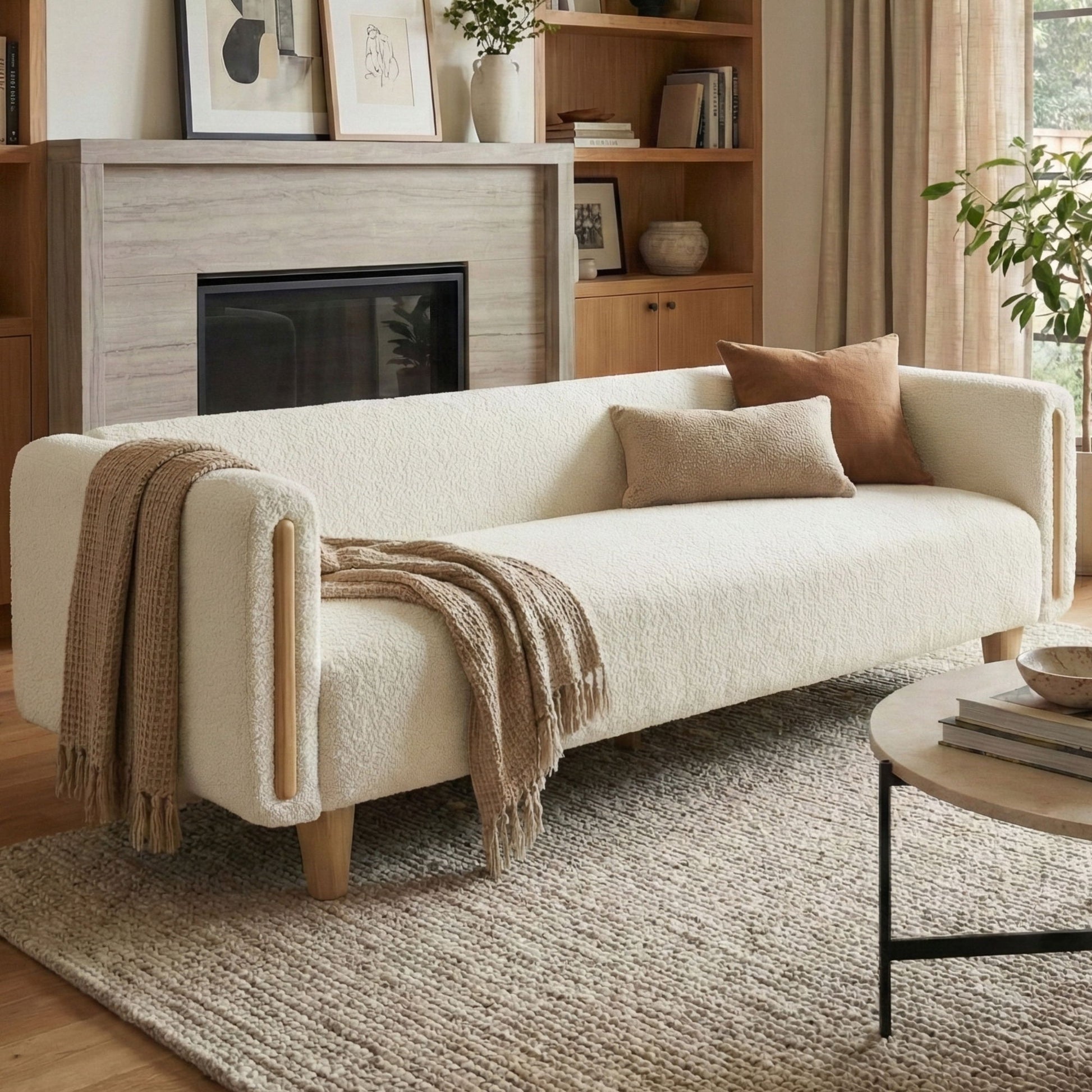 Modern 3 Seater Sofa Noble House