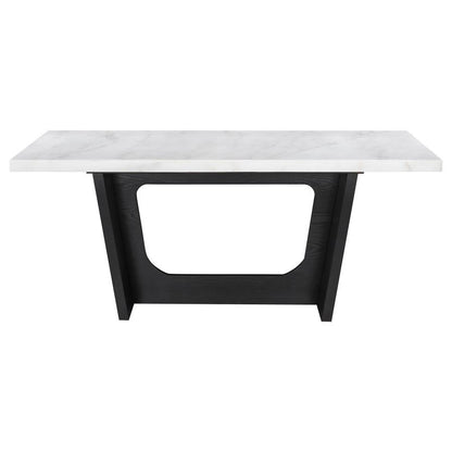 Osborne - Marble Top Dining Table - Rustic Espresso CoasterElevations