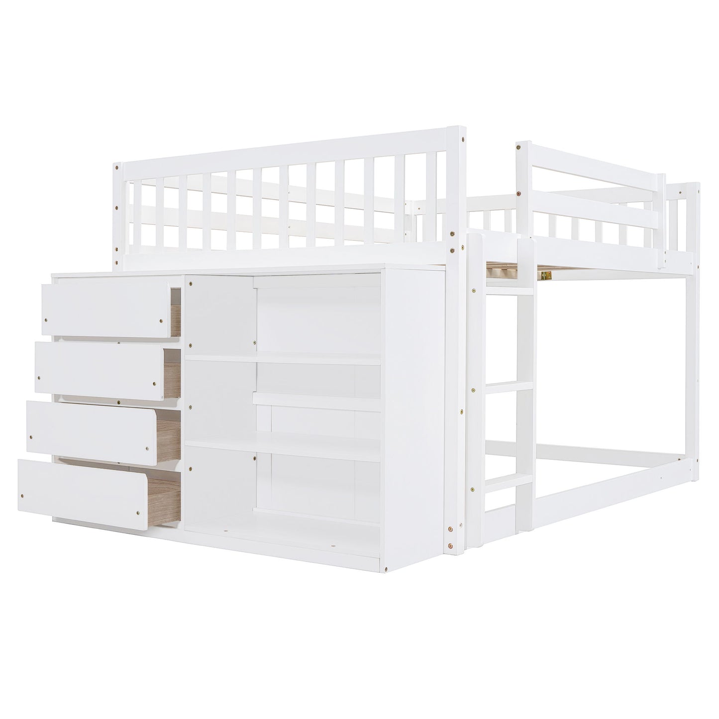 Bunk Bed With 4 Drawers And 3 Shelves DreamHaus