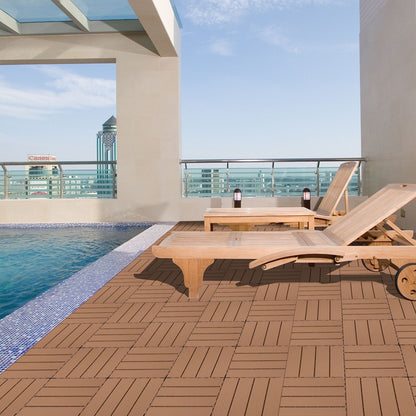 Plastic Interlocking Deck Tiles, Patio Flooring Outdoor Waterproof All Weather Use Daily Nest