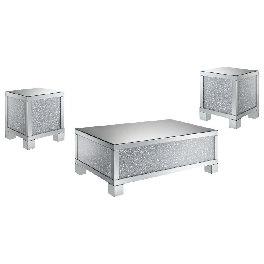 Gillian - Mirrored Coffee Table Set Coaster Fine Furniture