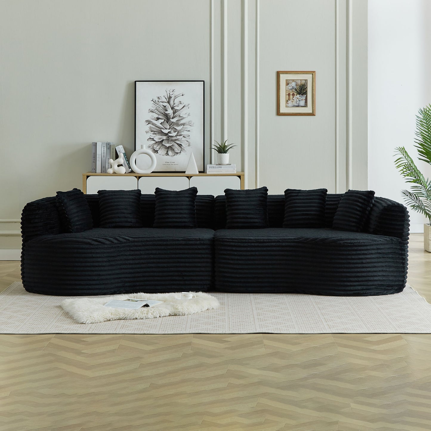 Sectional Sofa, Oversized 4 Seater With Deep Seat Design Home Essentials