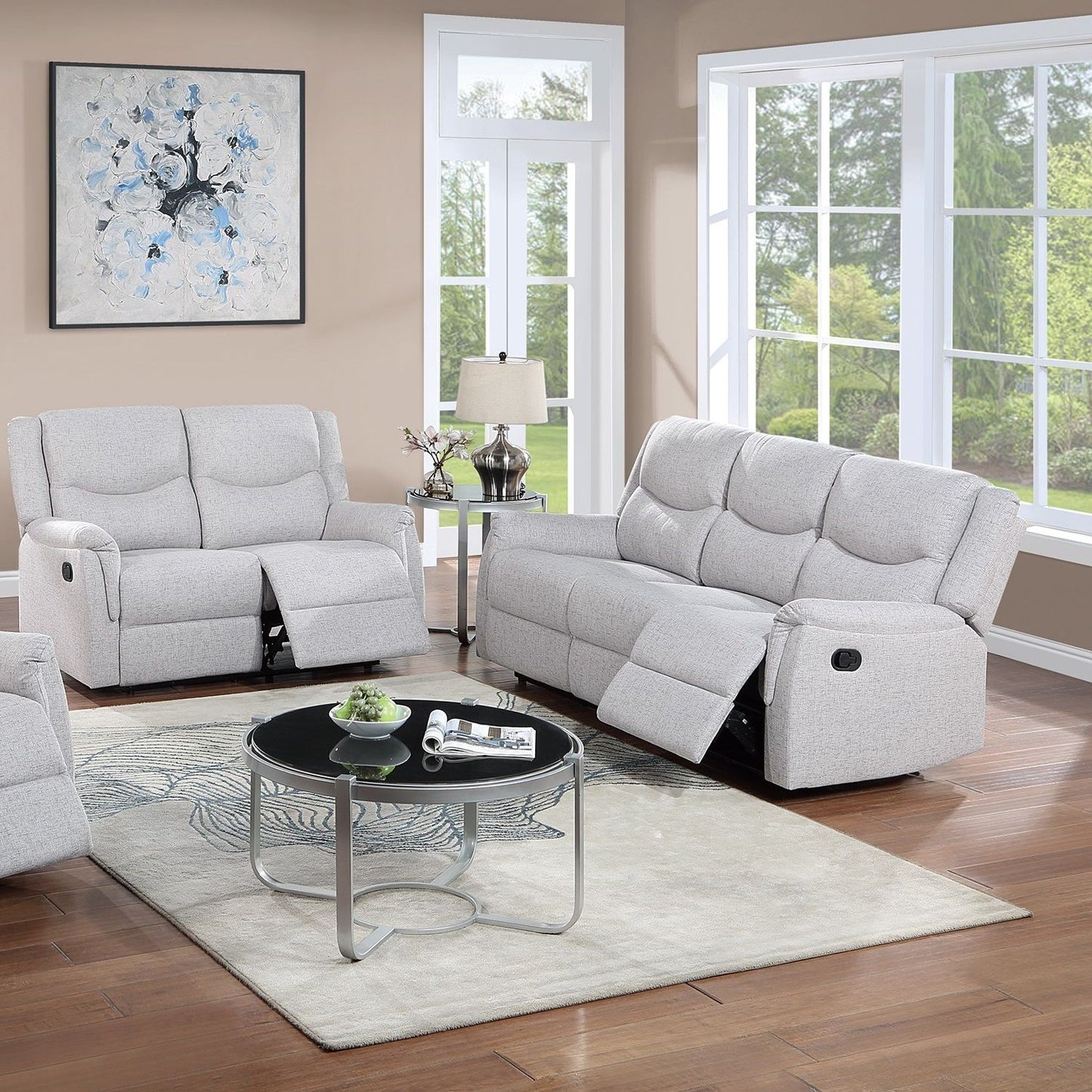 Modern Style Living Room Set, Manual Motion Home Essentials