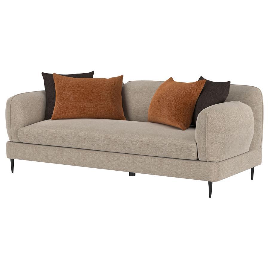 Jade - Chenille Upholstered Modern Track Arm Sofa Coaster Fine Furniture
