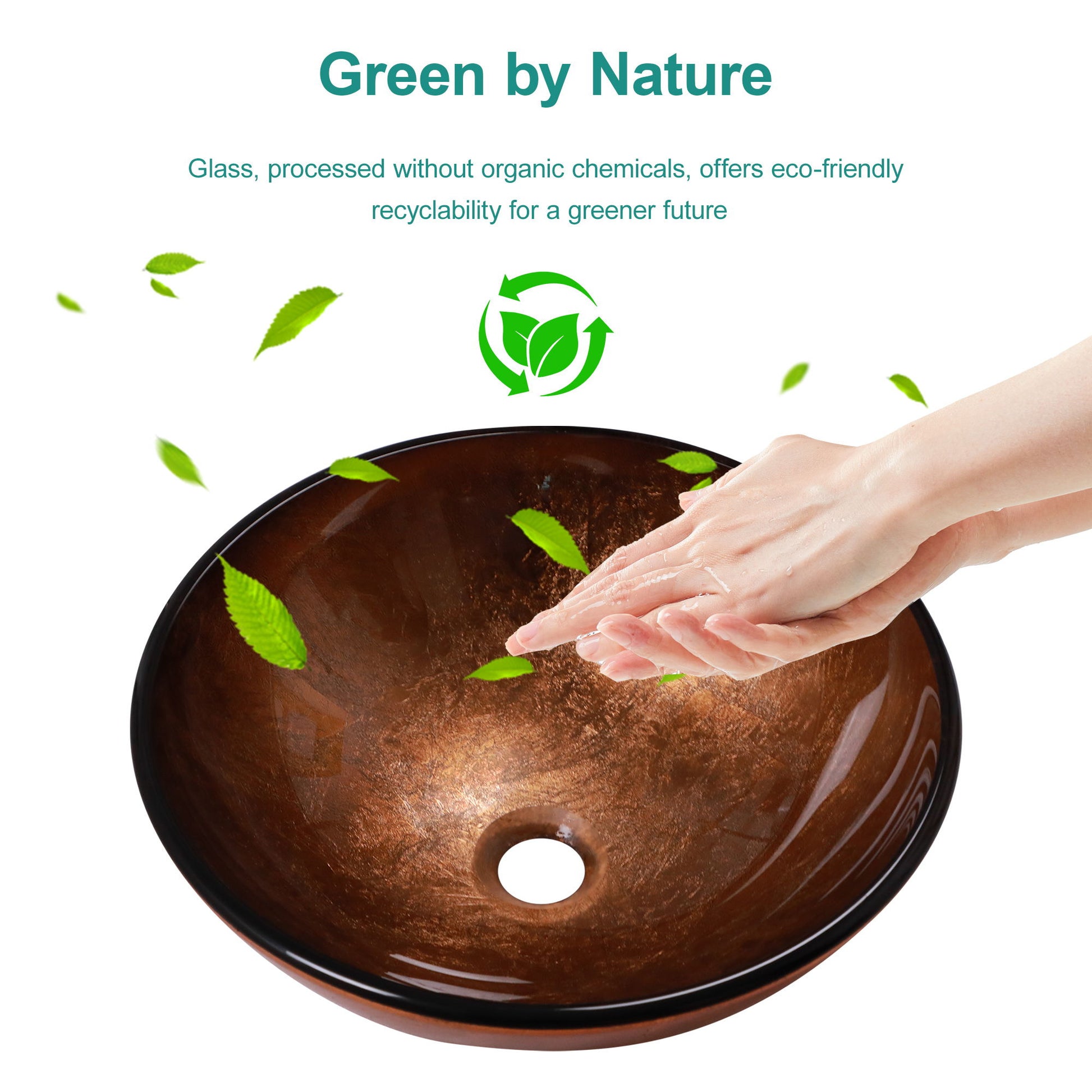 Artistic Tempered Glass Vessel Sink With Pop Up Drain Daily Nest