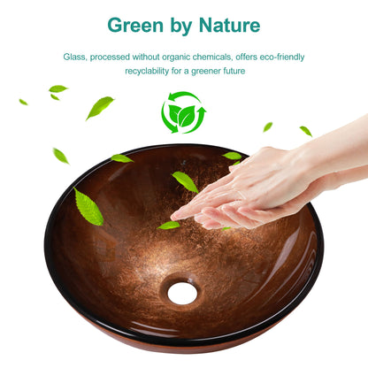 Artistic Tempered Glass Vessel Sink With Pop Up Drain Daily Nest