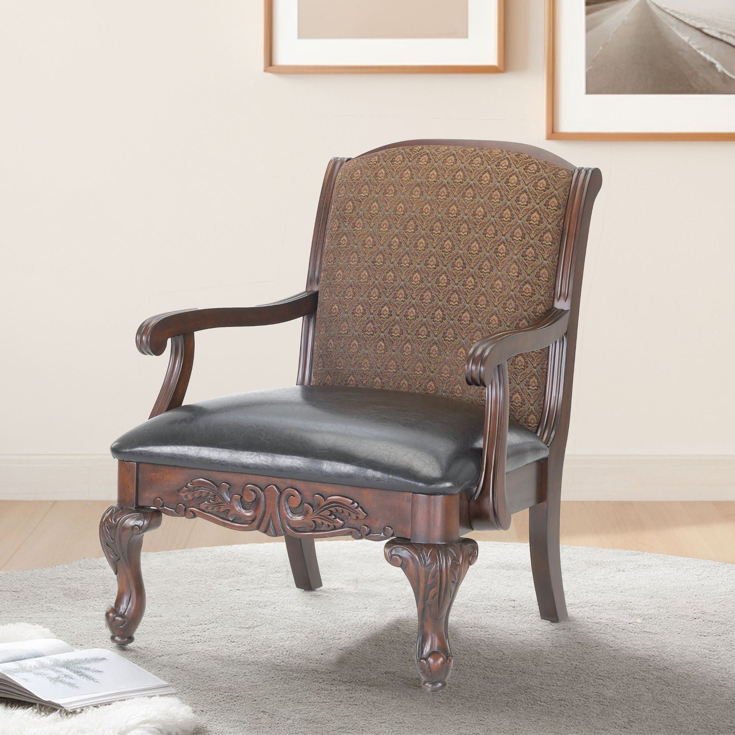 Lucille - Arm Chair - Brown Ridgecrest Home