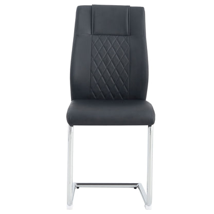 Modern Dining Chairs With Padded Seat, Metal Legs Home Essentials