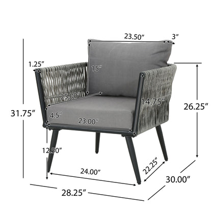 Oceanus - Chat Set Chair - Gray Noble House