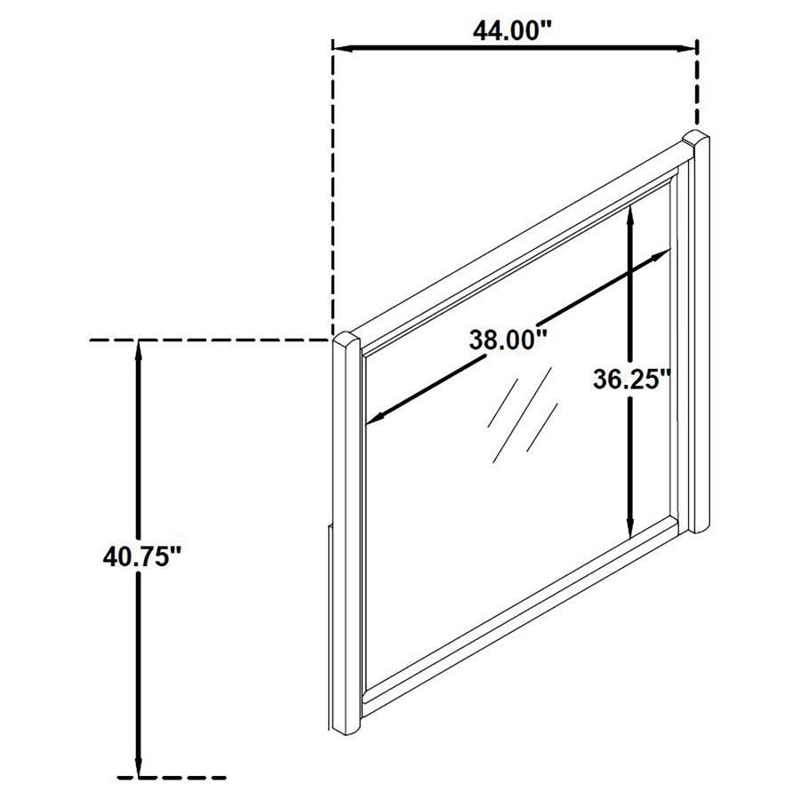 Leandro - Dresser Mirror - Burnished Black Coaster Fine Furniture