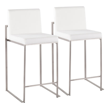 Fuji - Contemporary High Back Counter Stool, Functional Design Lumi Source