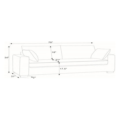 Upholstered Sofa With Toss Pillows - Dark Gray Home Essentials