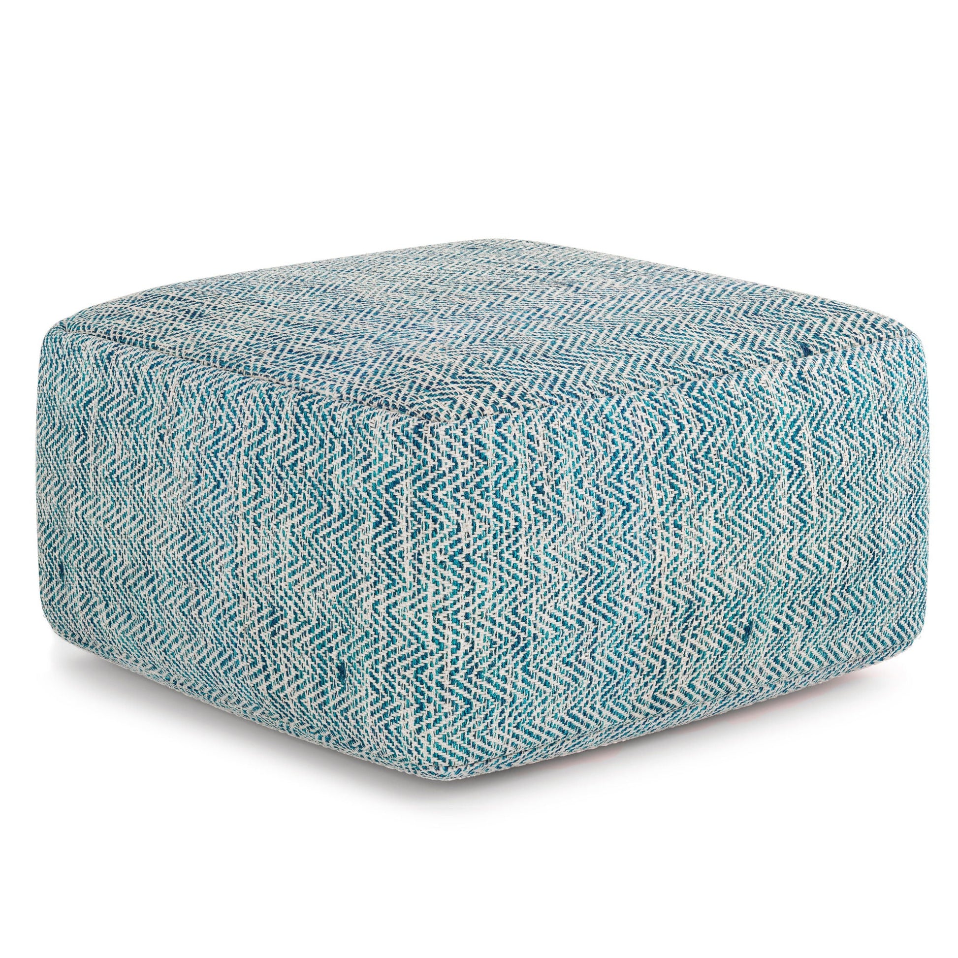 Nate - Handcrafted Square Pouf Simpli-Home
