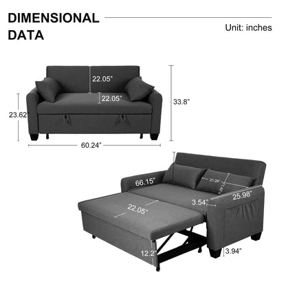 Balus - 2 In 1 Sofa Bed With Storage Bag Home Essentials