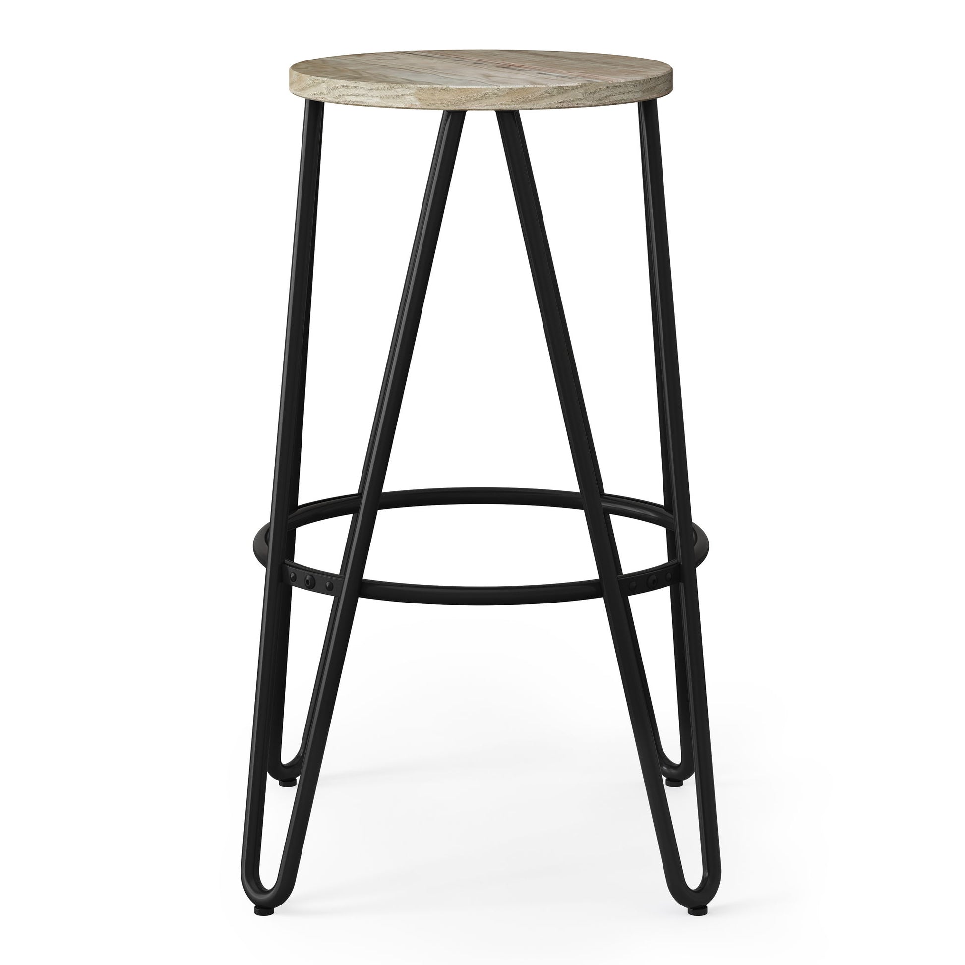 Simeon - Multifunctional Metal Stool With Wood Seat Simpli-Home