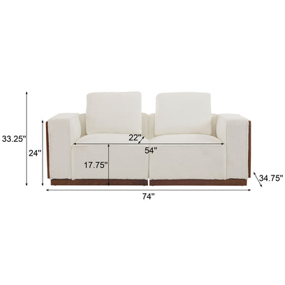 Chita - Modular Sectional Sofa 2 Seater With Larger Seats - Beige Noble House