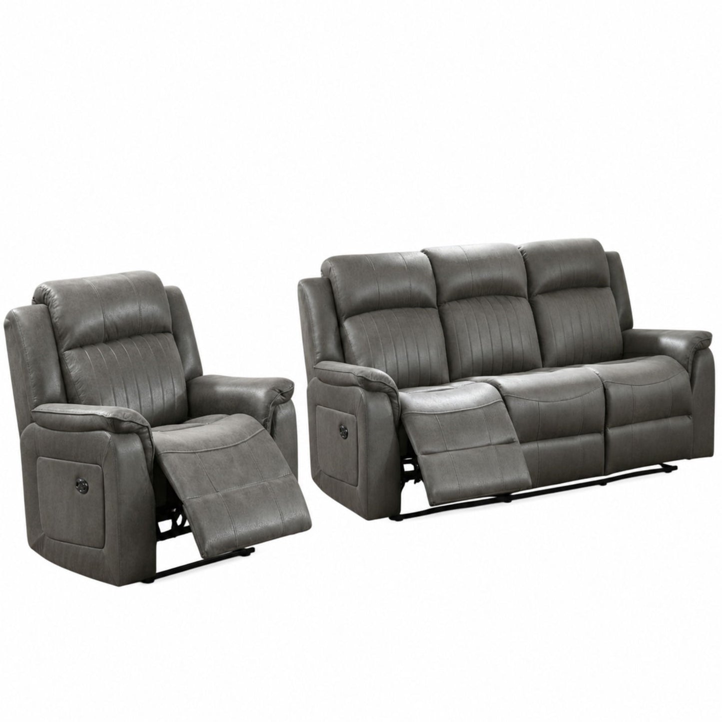 Contemporary Living Room Set, Horizontal And Vertical Tufting Home Essentials