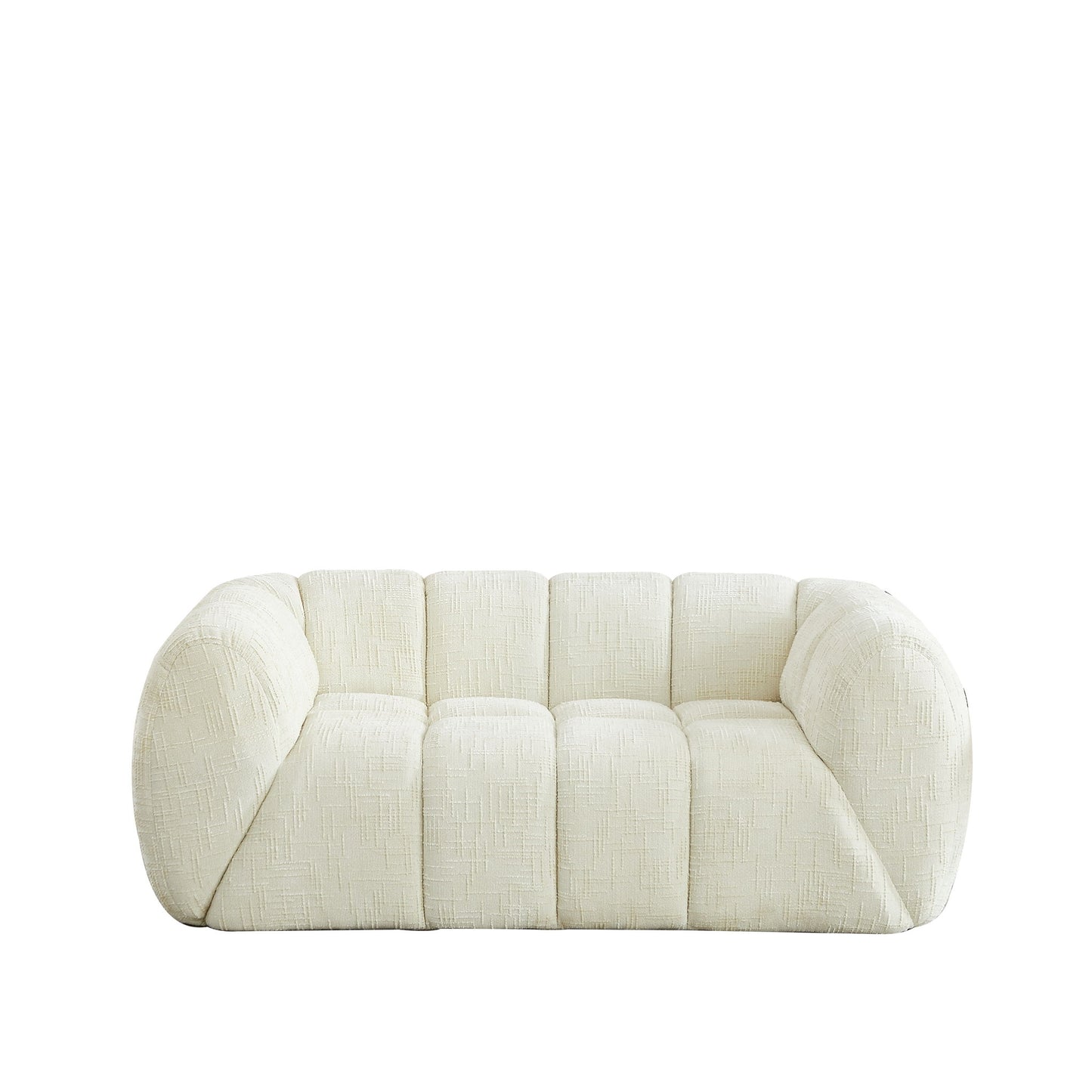 Quilted Cloud Sofa With Rounded Armrests And Piano Key Backrest Design Home Essentials