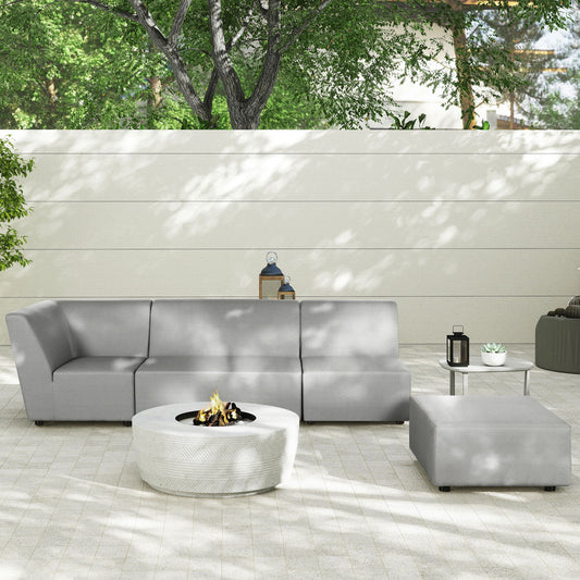 Cleo - Modular Upholstered Deep Seating Patio Corner Chair Axroma Olefin Jennifer Taylor Home