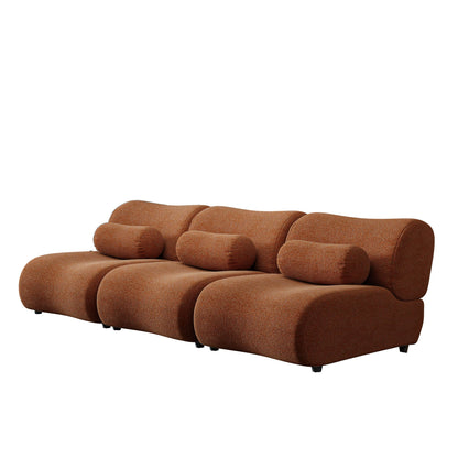 Contemporary Modular 3 Seat Sectional With Deep Seating, Soft Backrest Home Essentials