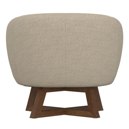 Swivel Accent Chair With Sculptural Base Emerald Home