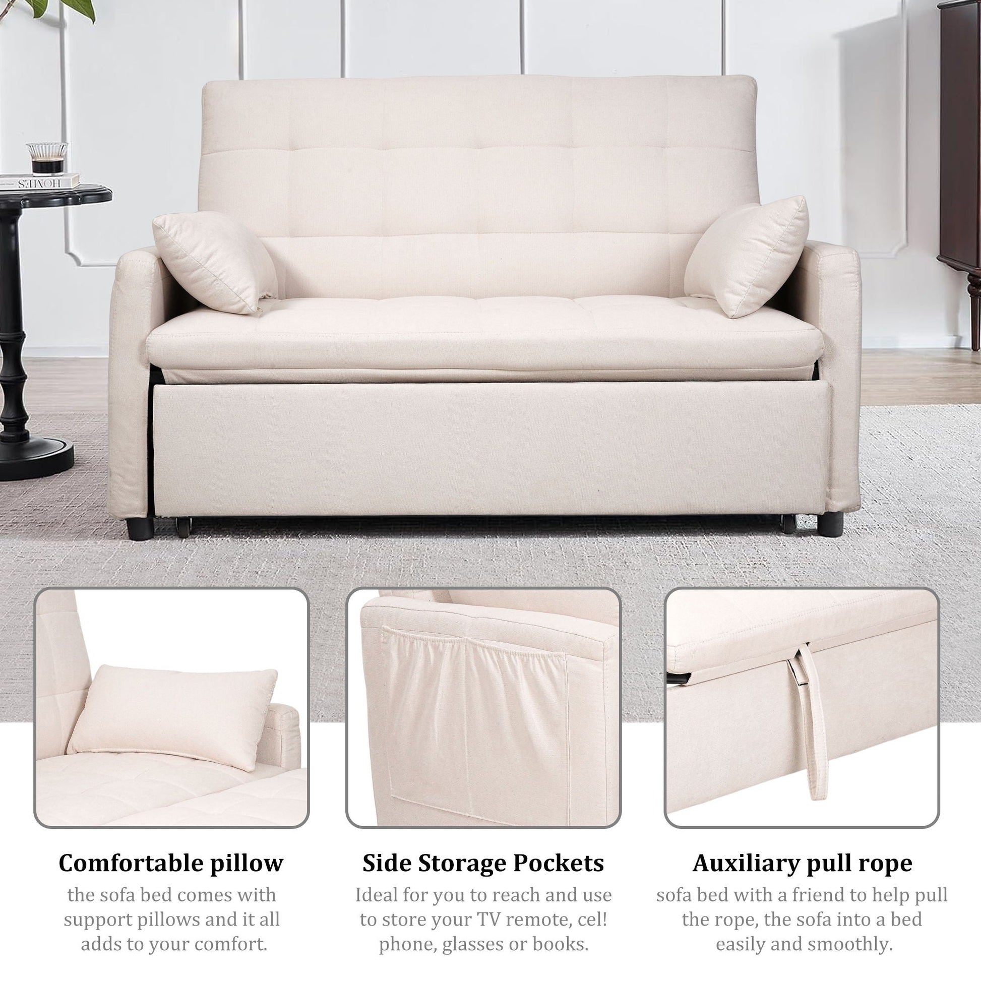 Balus - Sofa Bed Combination With Storage Pockets Home Essentials
