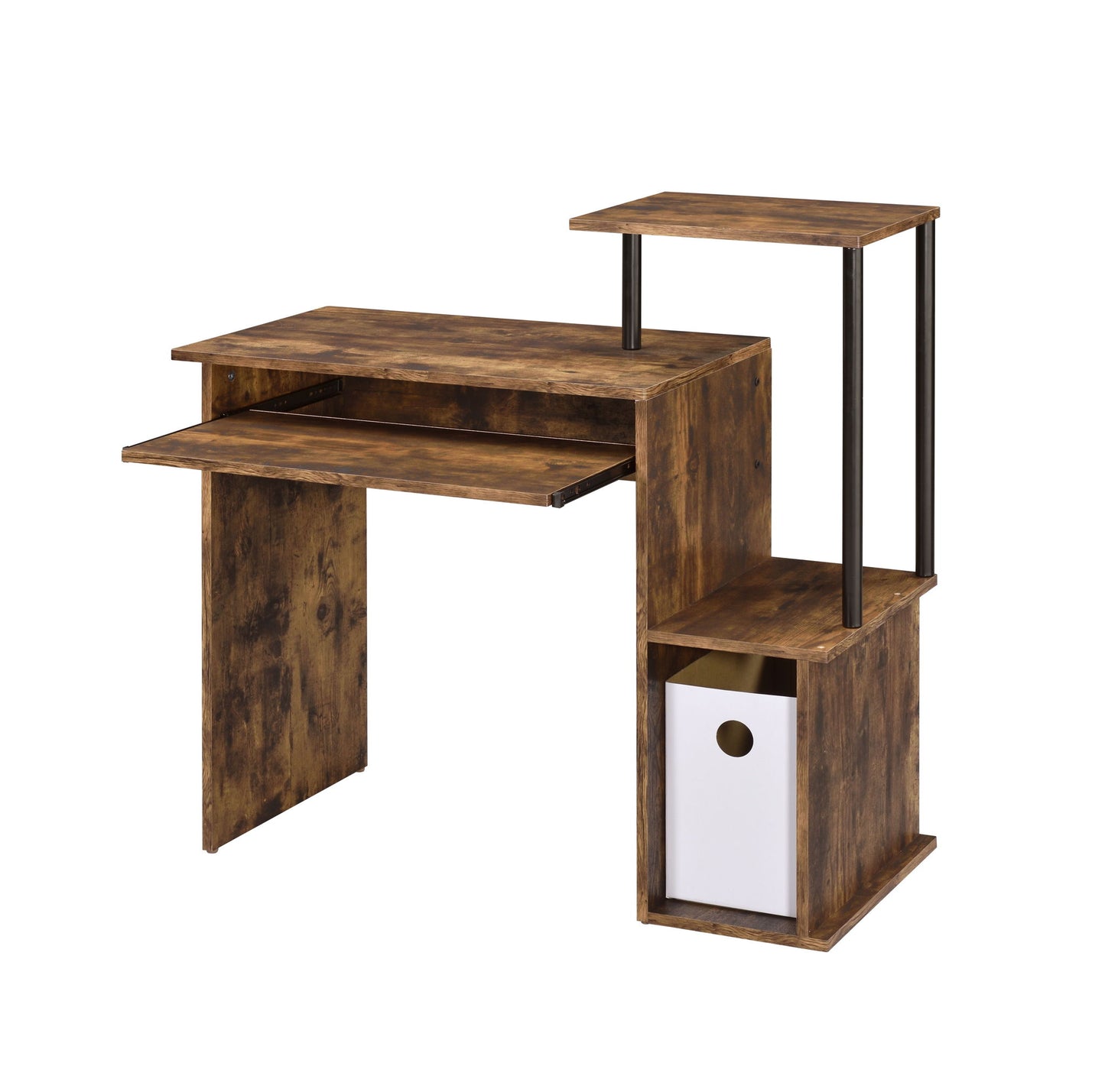 Lyphre - Computer Desk - Weathered Oak / Black Acme