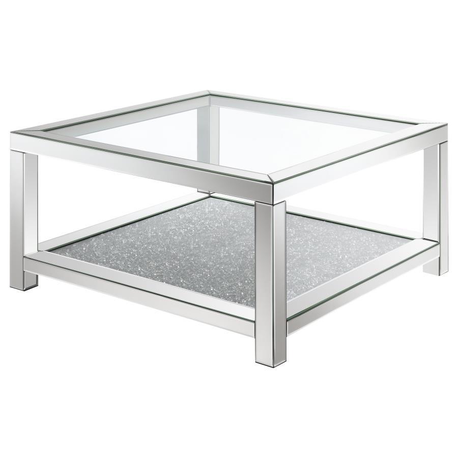 Valentina - Square Glass Top Table CoasterElevations