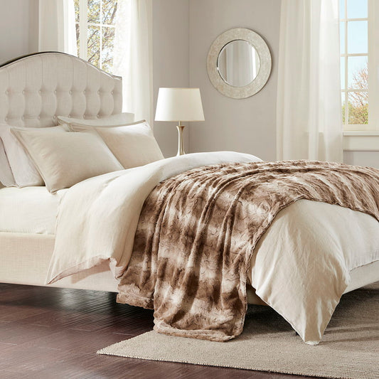 Zuri - Oversized Bed Throw - Tan